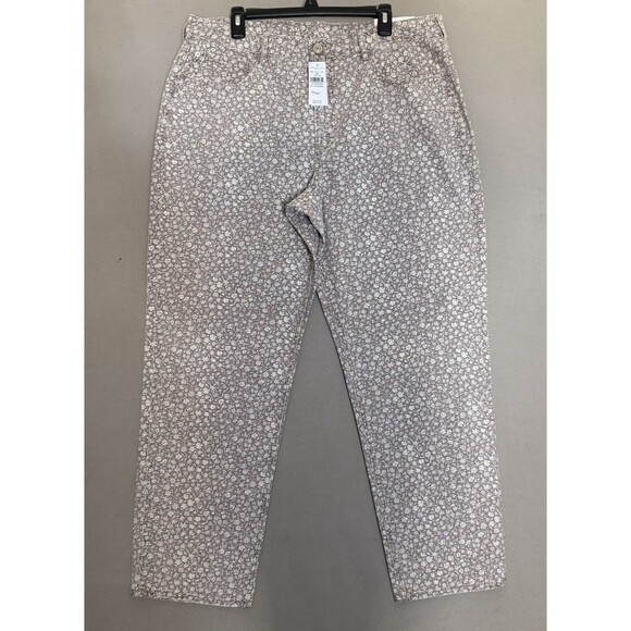 American Eagle 90's Straight Floral Jeans 18 Multicolored Womens Plus New NWT - Picture 1 of 12
